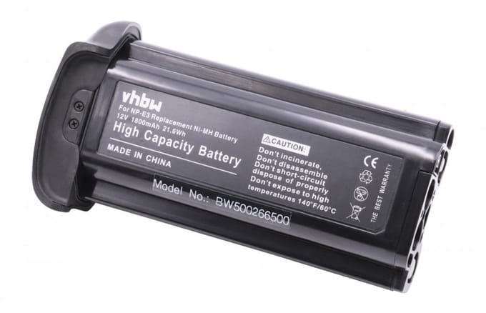 Camera accu compatibel met Canon NP-E3 / 1800 mAh