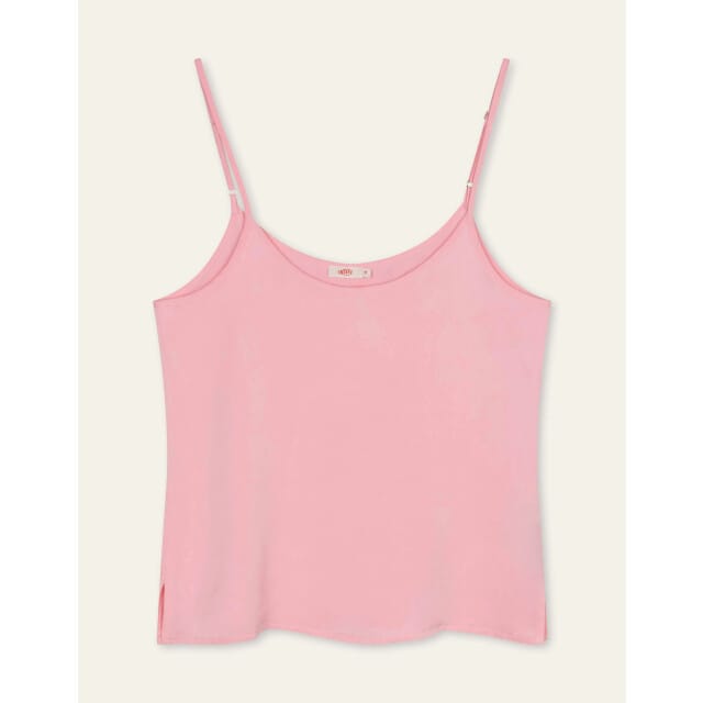 Oilily Baksha Solid Spaghetti-top- maat36 Candy Roze