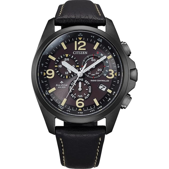 Citizen Promaster Sky CB5925-15E Horloge - Leer - Zwart - Ø 42 mm