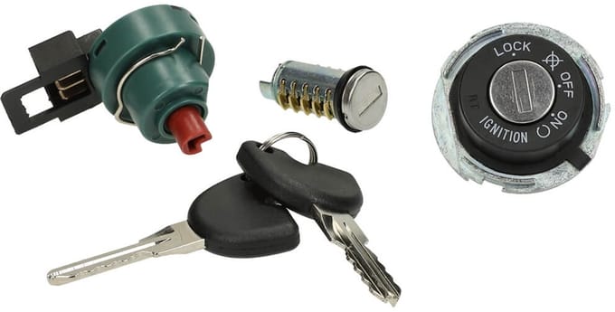Contactslot set compleet Mezoly voor Piaggio Fly, Zip