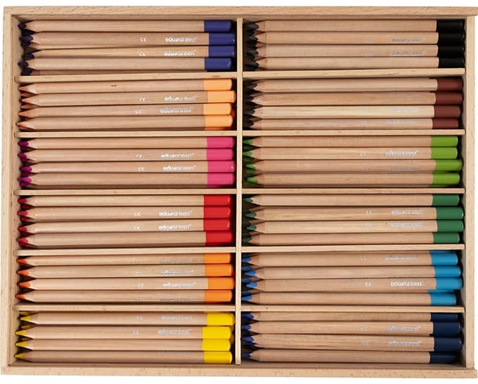 Edugreen Jumbo kleurpotloden, diverse kleuren, vulling 5 mm, 12x12 stuk/ 1 doos