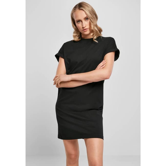 Urban Classics - Organic Cotton Cut On Sleeve Tee Korte jurk - 5XL - Zwart