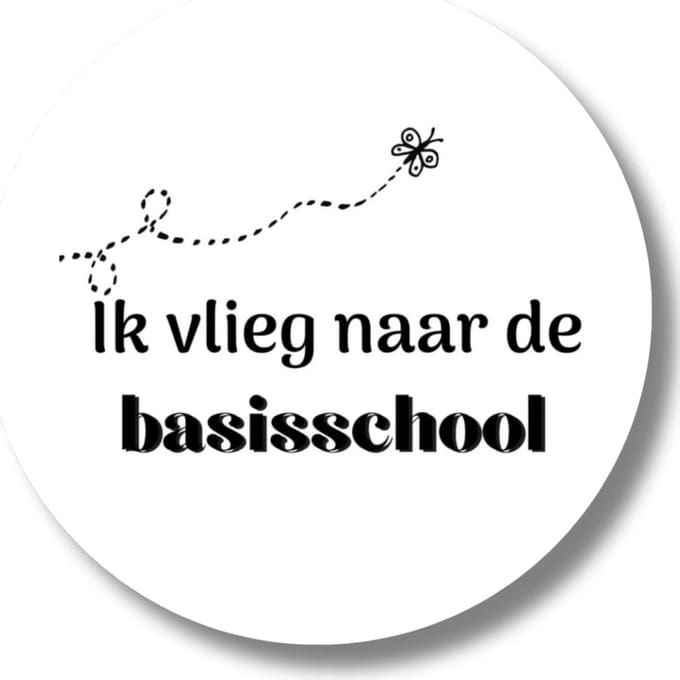 Stickers ik vlieg naar de basisschool – 20 stuks – vlinder – afscheid peuter