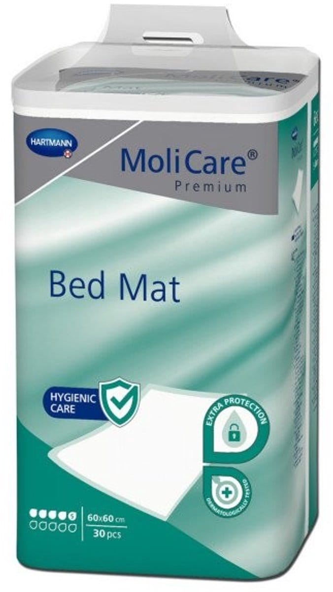Hartmann Molicare Premium Bed Mat 5 gouttes 60 x 60 cm - 4 paquets de 30 protections