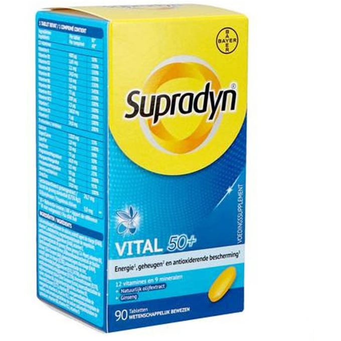 Supradyn Vital 50+ Multivitamine Vitaliteit Met Ginseng 90 Tabletten