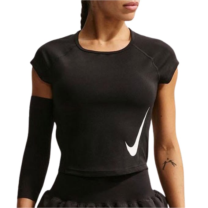 Nike Dri-FIT Tempo Swoosh Run SS Shirt Dames - Maat M
