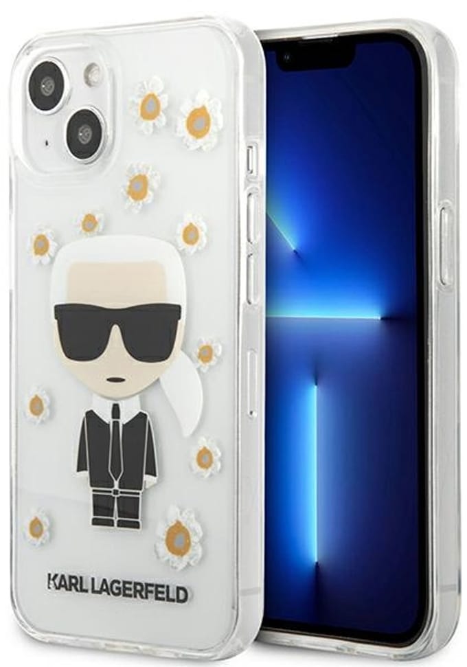Karl Lagerfeld Flower Ikonik Karl Case for iPhone 13 mini - Transparent