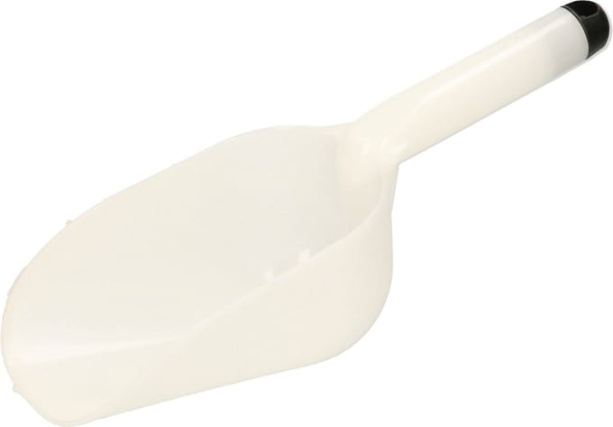 Plasticforte Multifunctionele schep - wit - kunststof - 31 x 9 cm - doseerschep