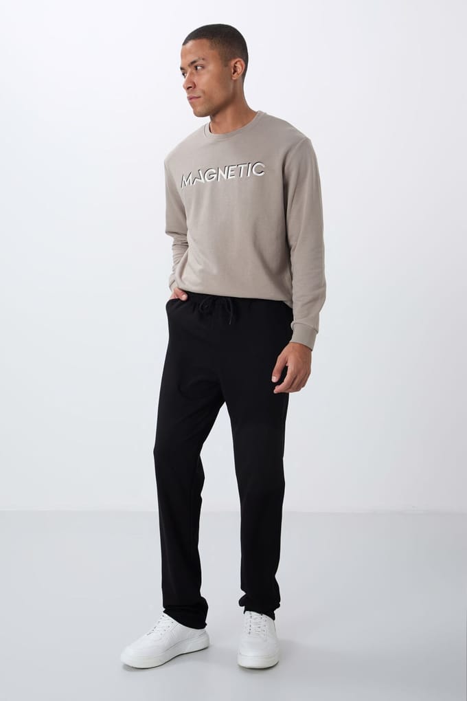 Heren Regular-Fit Katoenen Mix Joggingbroek