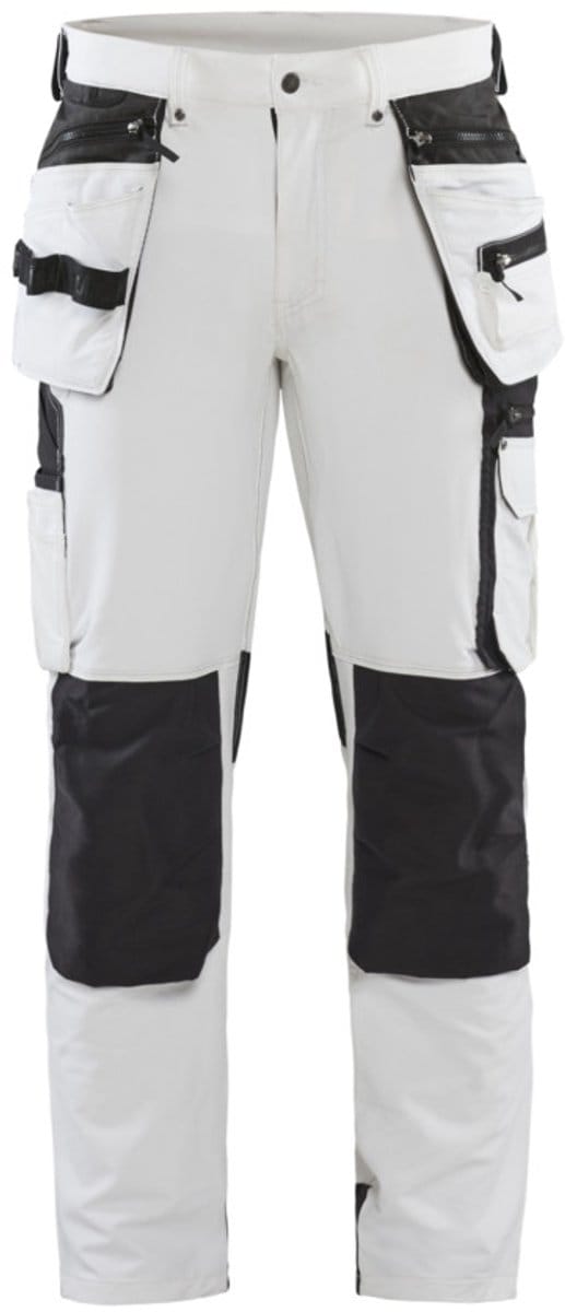 Blaklader Schildersbroek met 4-weg stretch 1079-1645 - Wit/Donkergrijs - D116