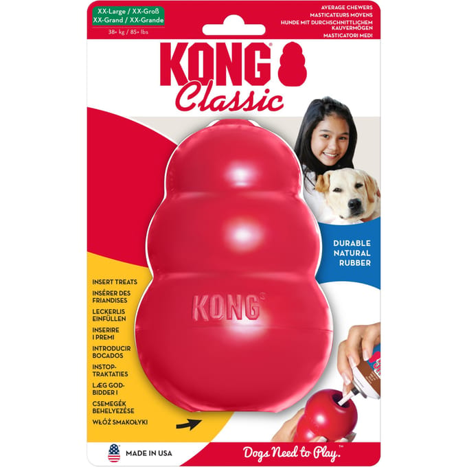 KONG Classic - Snackbal Honden Speelgoed - Rubber - 15.2cm - Rood - Maat XXL