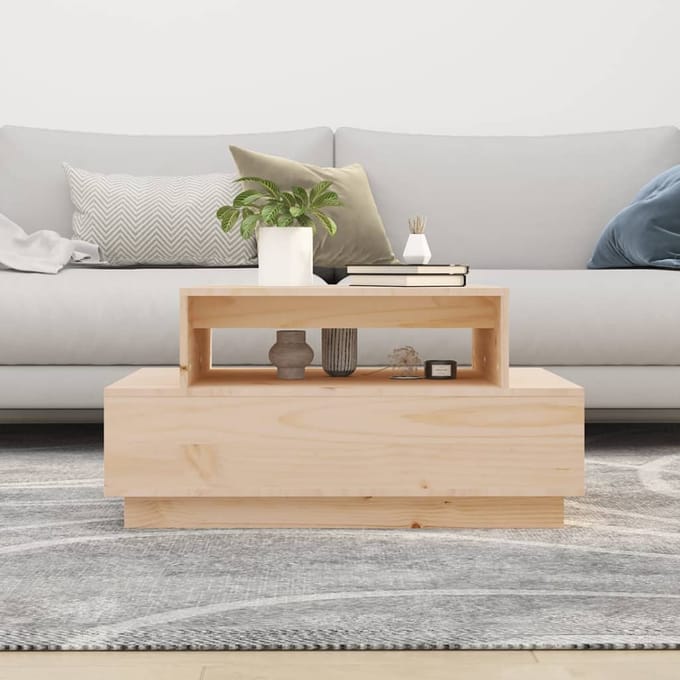 vidaXL - Salontafel - 80x55x40,5 - cm - massief - grenenhout