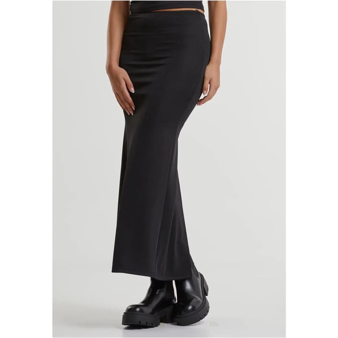 Urban Classics - Glitter Maxi Lange Rok - M - Zwart