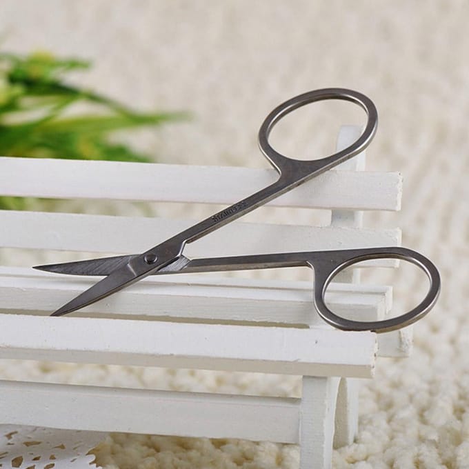 Wenkbrauwschaar Kam Wimper Haar Trimmen Verzorgingsschaar Cosmetisch Make-up Hulpmiddel gray