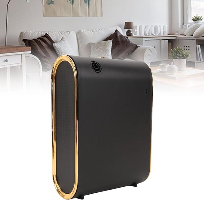 Etherische oliën diffuser met timer voor badkamer thuis en kantoor, zwart设计ください。
