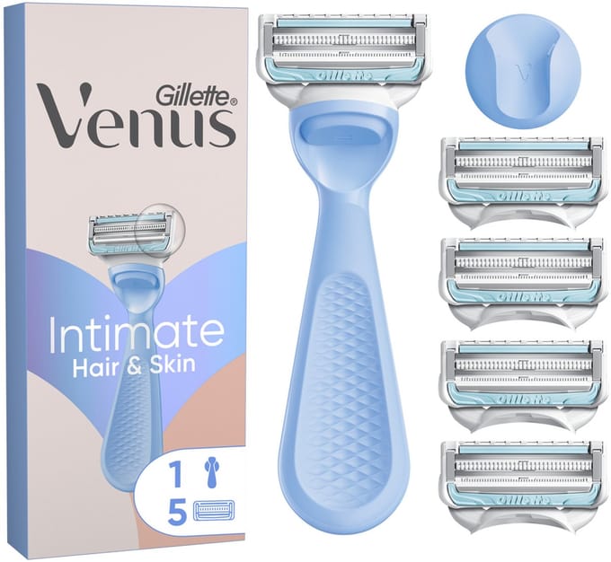 Gillette Venus Intimate voor de intieme zone Scheersysteem - 1 Handvat + 5 Scheermesjes