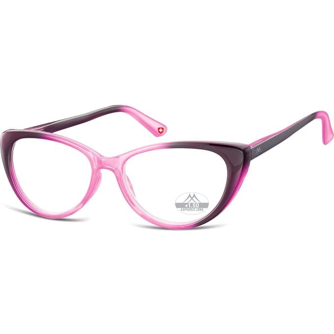 Montana Eyewear MR64D Leesbril vlindermontuur +1.00 - Paars