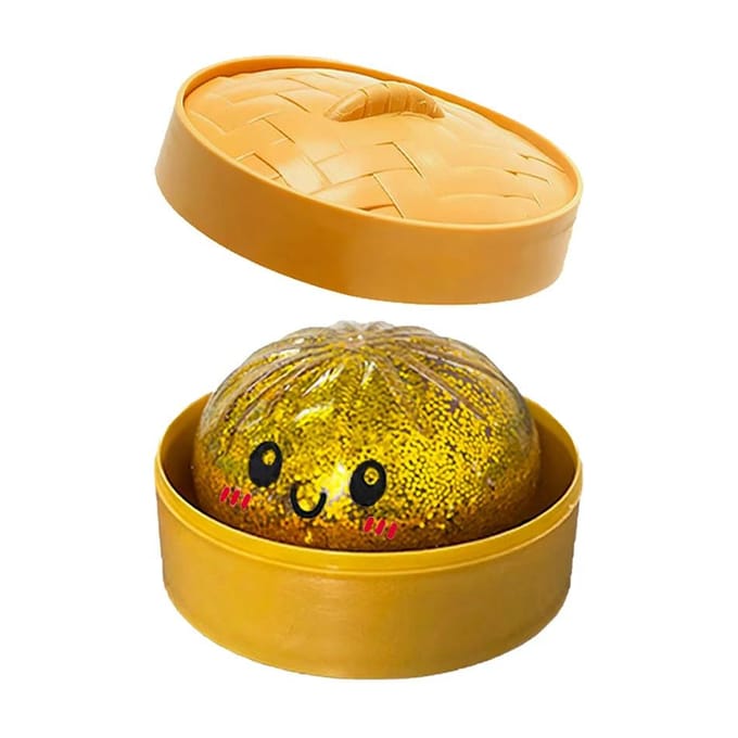 3 soorten Glitter Dumpling Glitter Dumpling Squishy met Doos Dumplings Sensorisch Knijpspeelgoed voor Stressverlichting