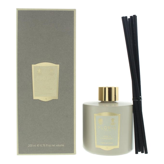 Floris Of London, Oud En Kasjmier, Riet Diffuser, Aroma Riet Diffuser, 200 ml