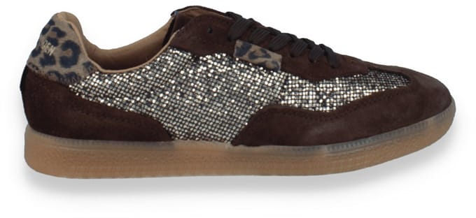 Steve Madden Dames Sneaker Emporia Gold Glitter | Bruin | Maat: 37