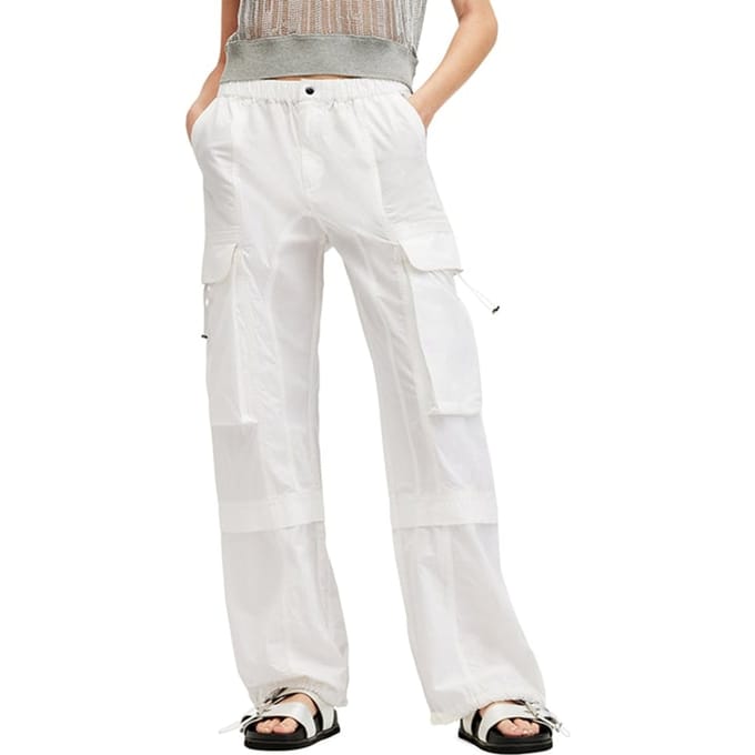 AllSaints Barbara Trouser Optic White Größe: 12 | Cargohosen Outlet | Damen | Weiß