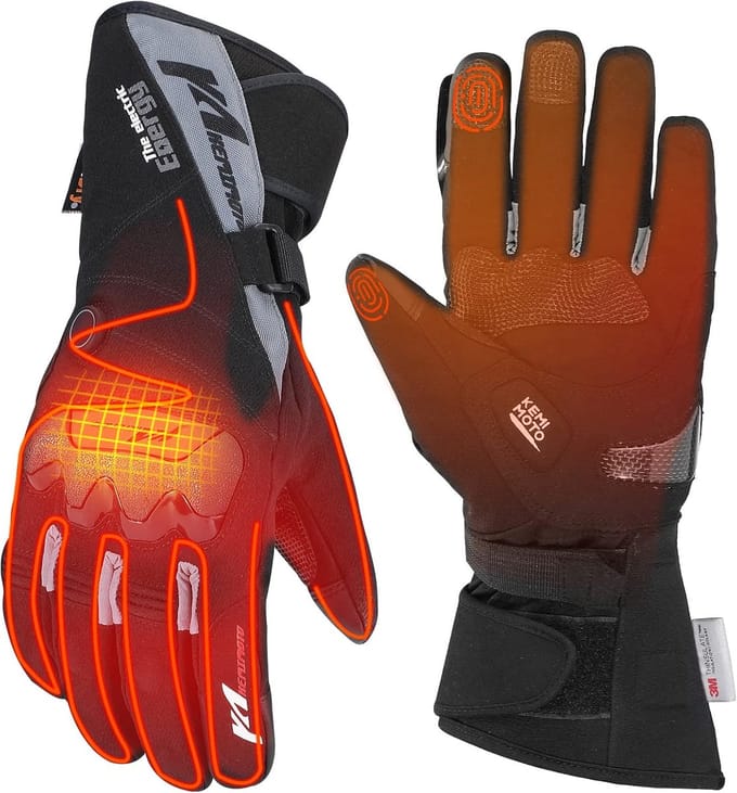 Verwarmde Handschoenen voor Motor, Winter, Waterdicht, Elektrisch, Touchscreen, Winddicht en Schokbestendig