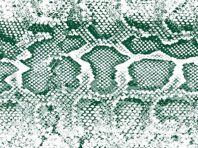 Vinyl | Vloerkleed vinyl | Snake groen | 95x95 cm