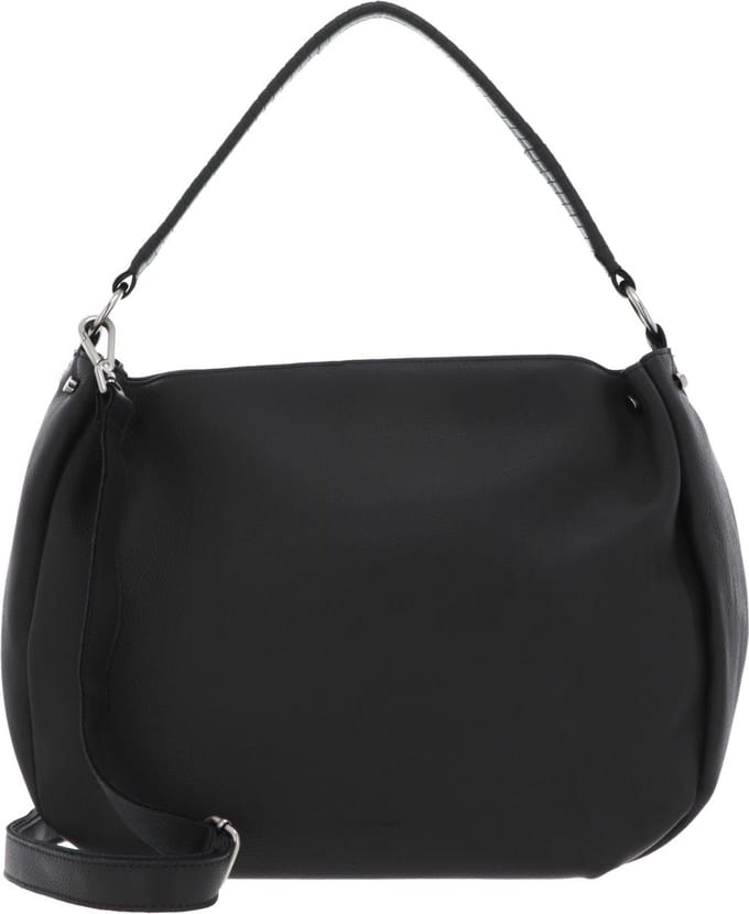 FREDsBRUDER Leren Schoudertas Nuria Hobo Antracite Grijs