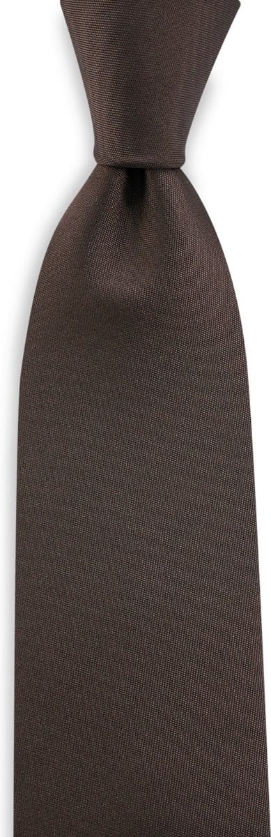 JB Collection - Stropdassen - stropdas donkerbruin smal - donkerbruin