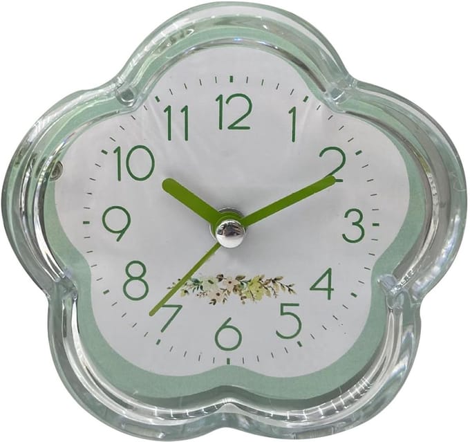 Dailygoods- Wekker met bloemendesign - Digitale wekker - Kinderen - Stille werking - Schattig interieur - Functioneel horloge