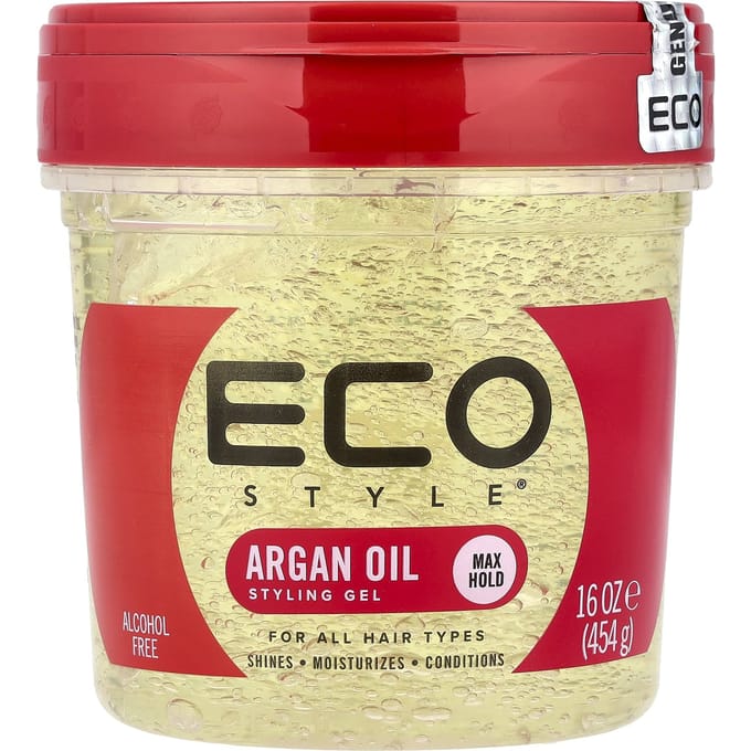 Eco Style, Styling Gel, Maximale Fixatie, Alle Haartypes, Arganolie, 454g (16oz)