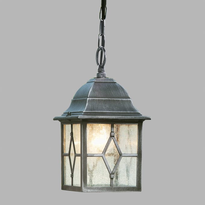 Searchlight Buiten hanglamp Genoa met loodglas