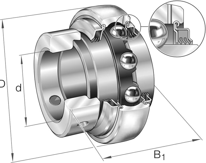 INA Insertlager - GE25-XL-KTT-B