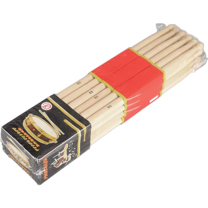 12 Paar Maple Drumstokken 7A Houten Drumstok voor Beginners Student Rockband Percussie Accessoires beige