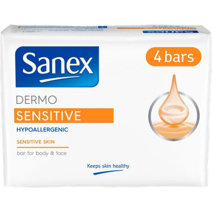 Sanex Dermo Sensitive Hypoallergene Zeepblokken - 4 x 90 g