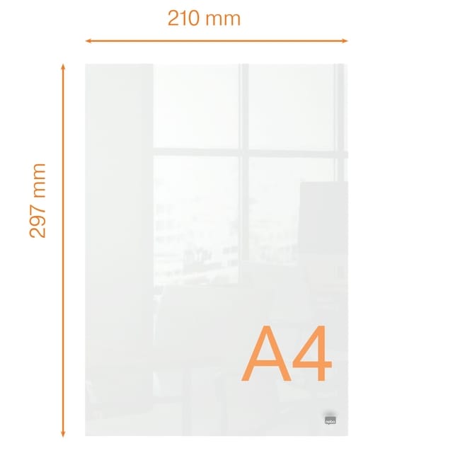 Nobo A4 Mini Whiteboard Voor Op Bureau - Inclusief Marker - 21 x 29,7 cm - Transparant Acryl