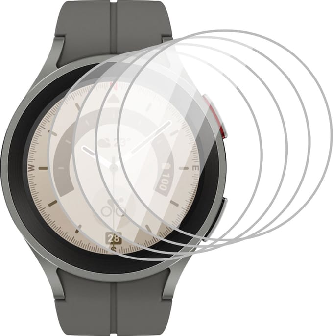 4x voor Screenprotector geschikt voor Samsung Watch 5 Pro - Folie Screen Protector geschikt voor Samsung Watch 5 Pro