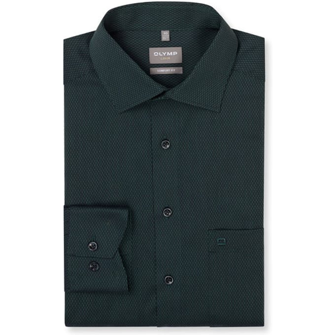 OLYMP Luxor Overhemd, Comfort Fit, New Kent, Groen