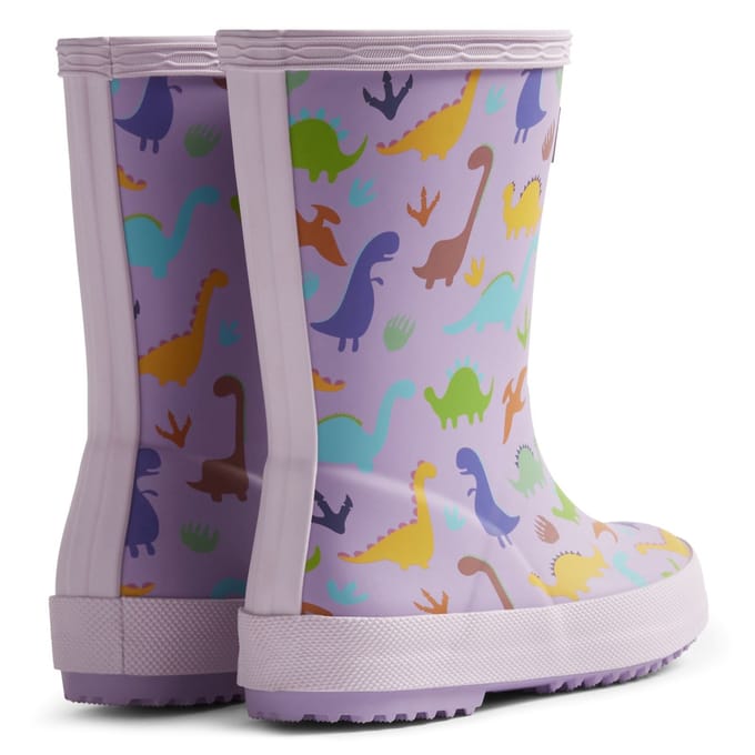 Hunter Kids Dinosaur Boot Rubberen Paarse Dinosaurussenvoetlaarzen