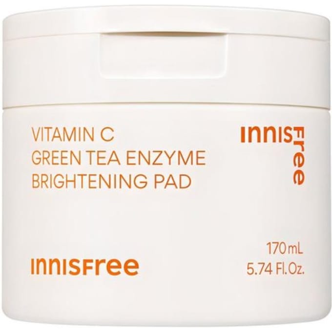 Innisfree Vitamin C Green Tea Enzyme Brightening Pad 60 pads AUTHENTIC STORE beige