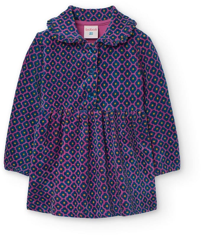Boboli Knit Lang Mouw Jurk Veelkleurig 24 Months Meisje