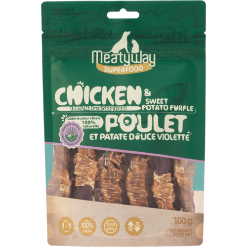 MeatyWay Kip en paarse zoete aardappel 100 g