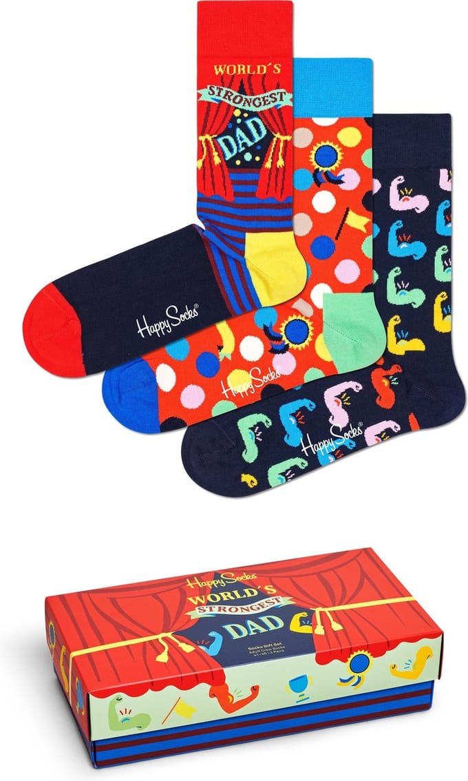 Happy Socks Vaderdag 3P Giftbox - Maat 36-40