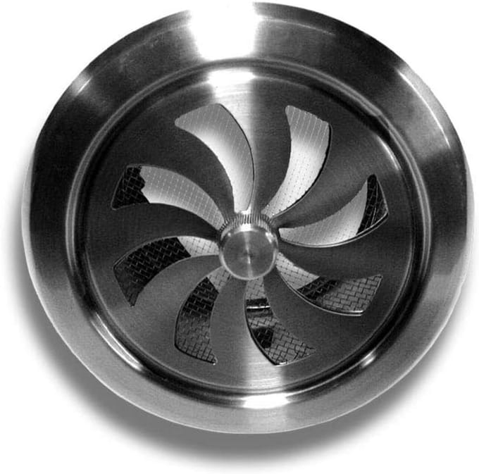 Verstelbaar RVS Ventilator Rooster Rond 125mm met Insluitbaar Scherm
