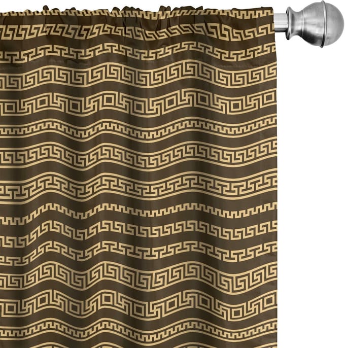 ABAKUHAUS Gordijnen – 2x75x245 cm – Pastelbruin donker cacao – microvezel
