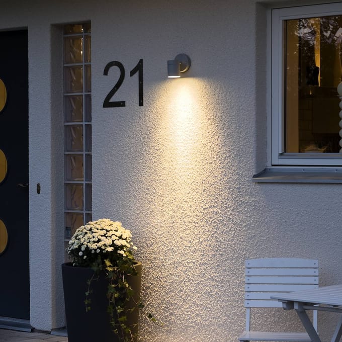 Konstsmide Buitenwandlamp NEW MODENA 1-l., grijs