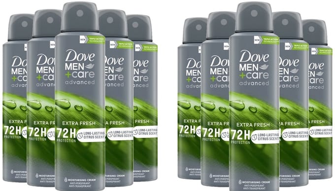 Dove Deo Spray 72 H - Extra Fresh - 10 x 150 ml - Men Advanced Care Anti Transpirant