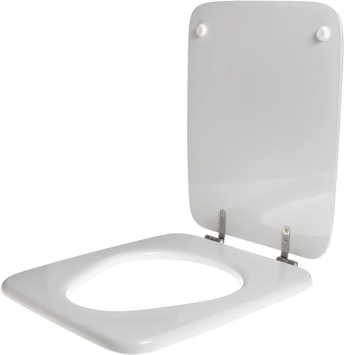 Toiletzitting Hout - WC Deksel - Badkamer Vernieuwen - Hout met Polyester - Ovaal - Wit