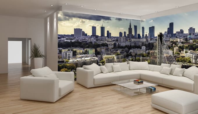 Fotobehang Vlies Stad, Skyline | Grijs | GROOT 832x254cm
