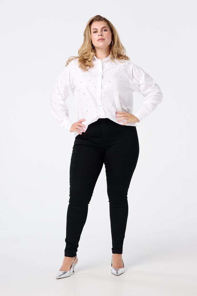 MS Mode Tregging Tregging met denim look